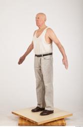 Whole Body Man White Casual Average Wrinkles Male Studio Poses